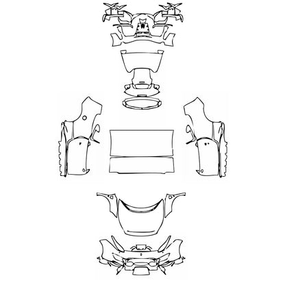 Pre-Cut PPF Ferrari 488 Pista Spider 2019 - PPF-Kits