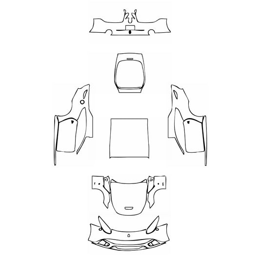 Pre-Cut PPF Ferrari F12 F12berlinetta 2015 - PPF-Kits