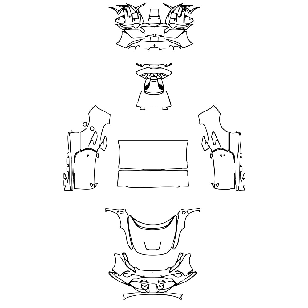 Pre-Cut PPF Ferrari F8 Spider 2022 - PPF-Kits