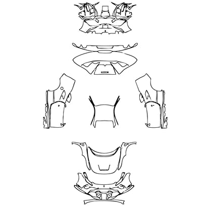 Pre-Cut PPF Ferrari F8 Tributo 2022 - PPF-Kits