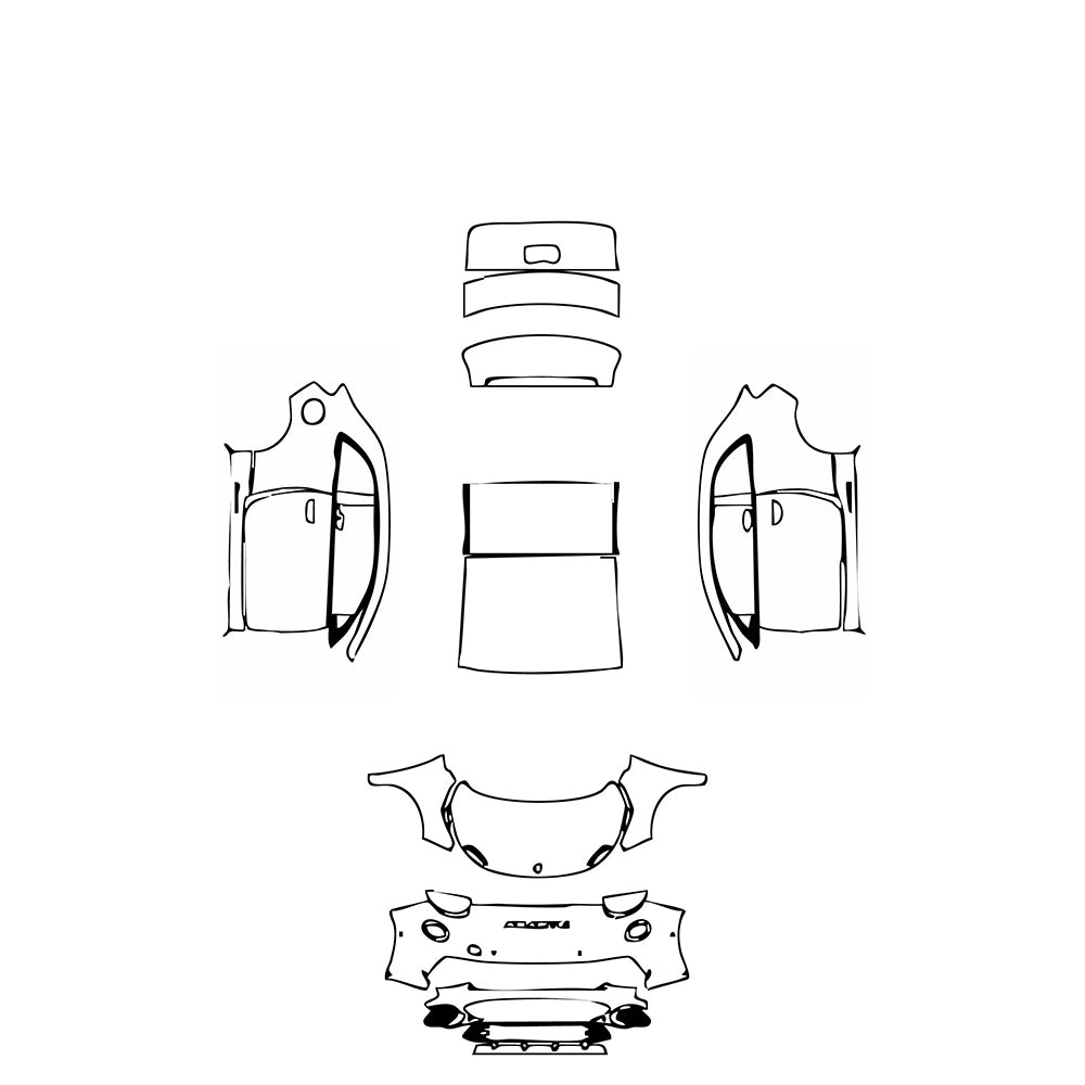 Pre-Cut PPF Fiat 500e 2 door Abarth Coupe 2022 - PPF-Kits