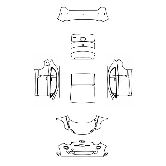 Pre-Cut PPF Fiat 500e 2 door La Prima Coupe 2022 - PPF-Kits