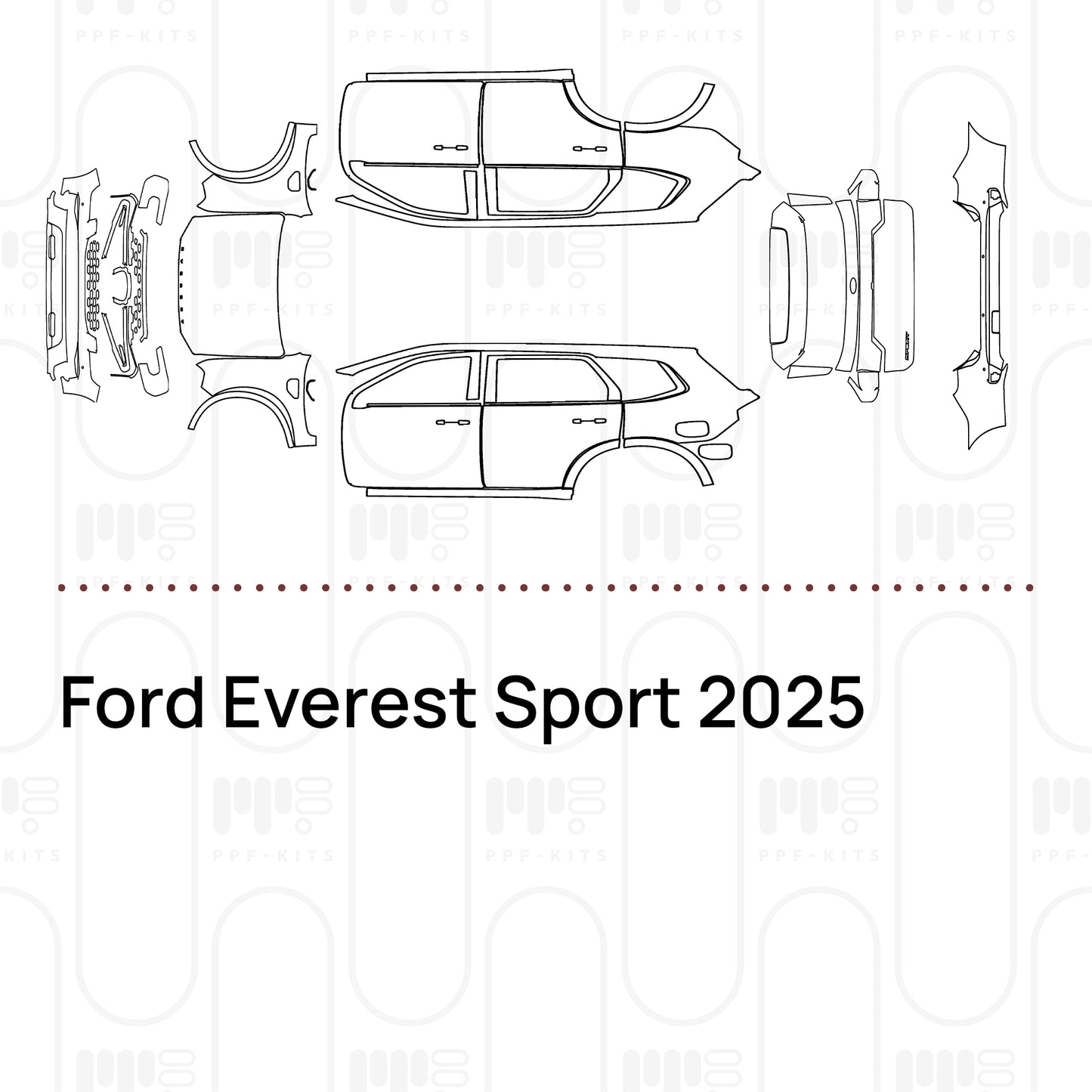 Pre-Cut PPF Ford Everest Sport 2025