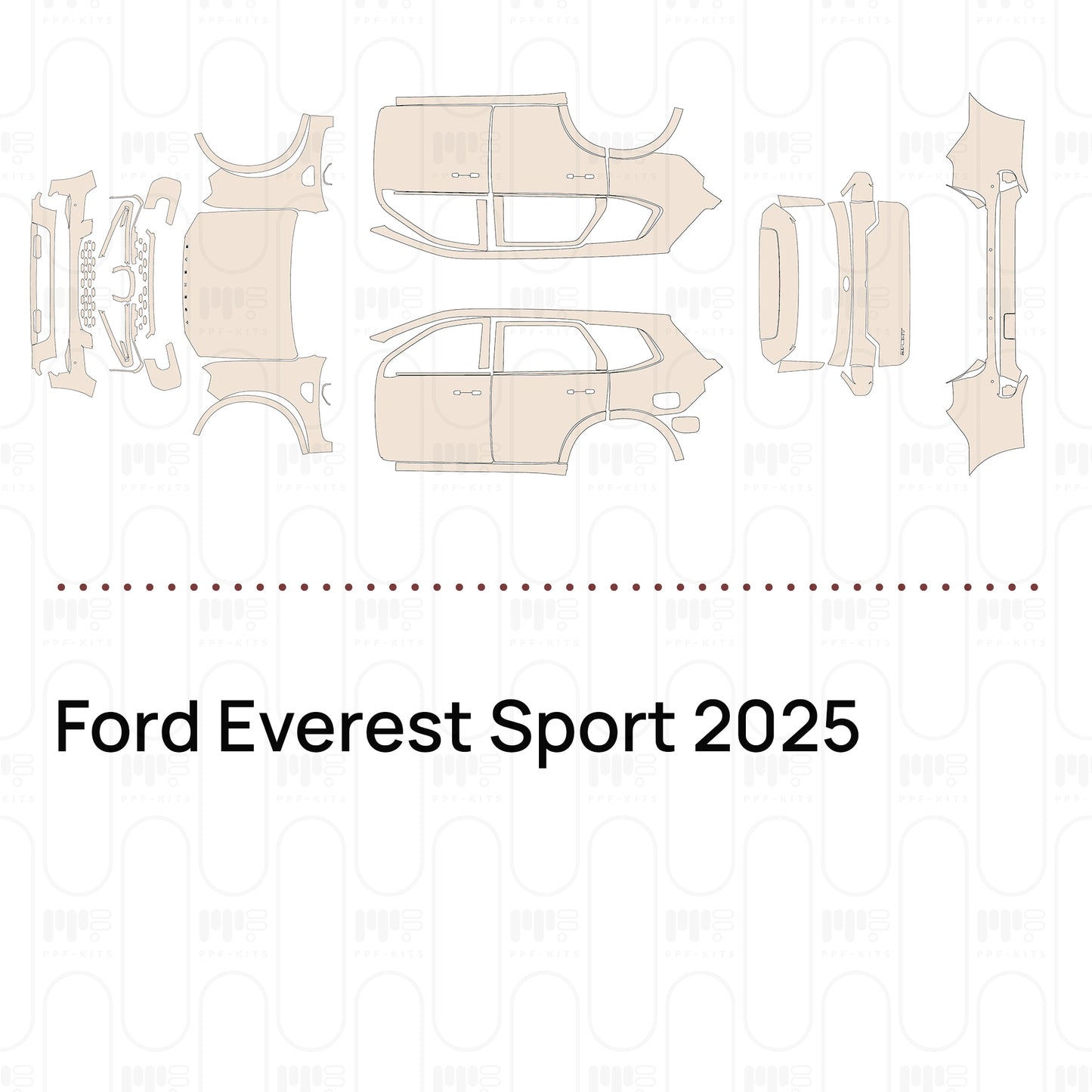 Pre-Cut PPF Ford Everest Sport 2025
