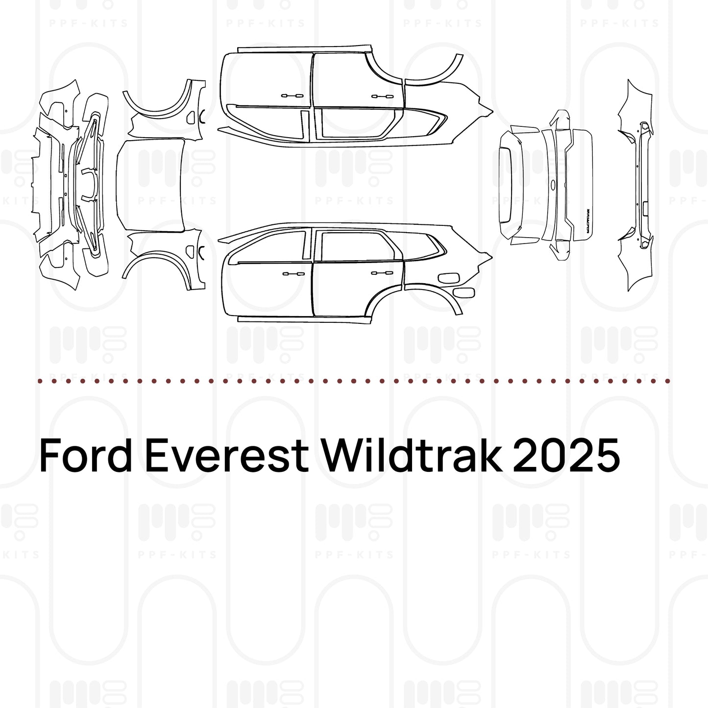 Pre-Cut PPF Ford Everest Wildtrak 2025