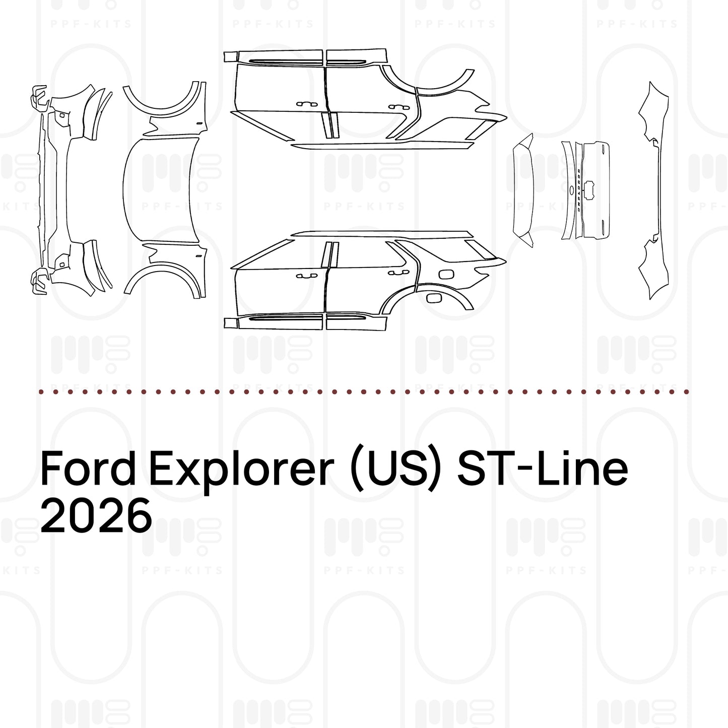 Pre-Cut PPF Ford Explorer (US) ST-Line 2026