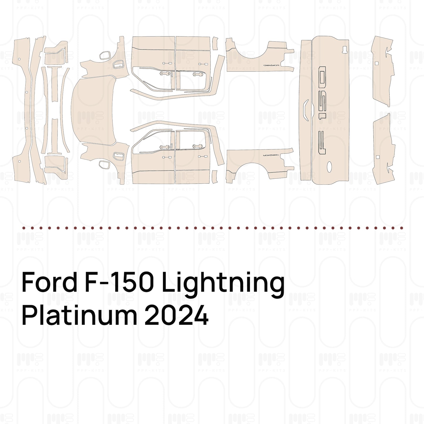 Pre-Cut PPF Ford F-150 Lightning Platinum 2024