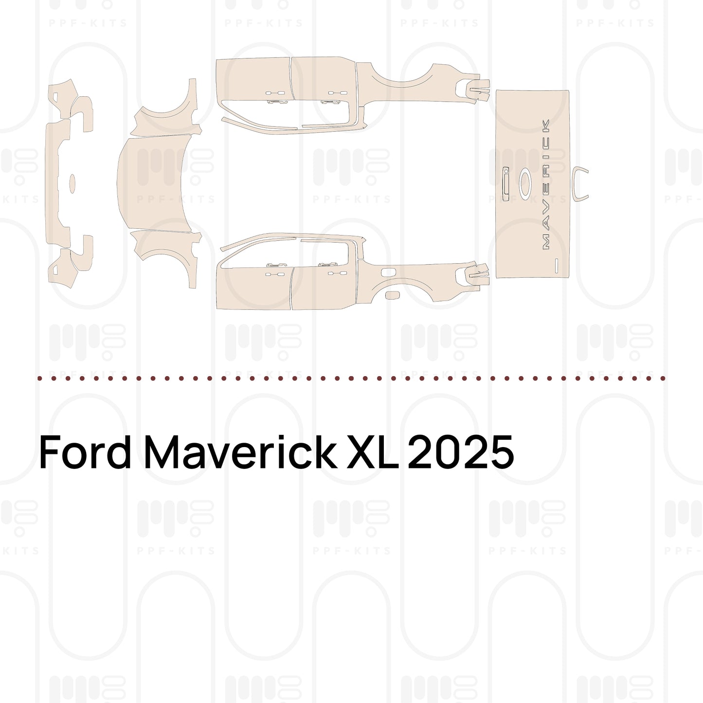 Pre-Cut PPF Ford Maverick XL 2025