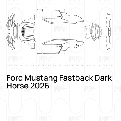 Pre-Cut PPF Ford Mustang Fastback Dark Horse 2026