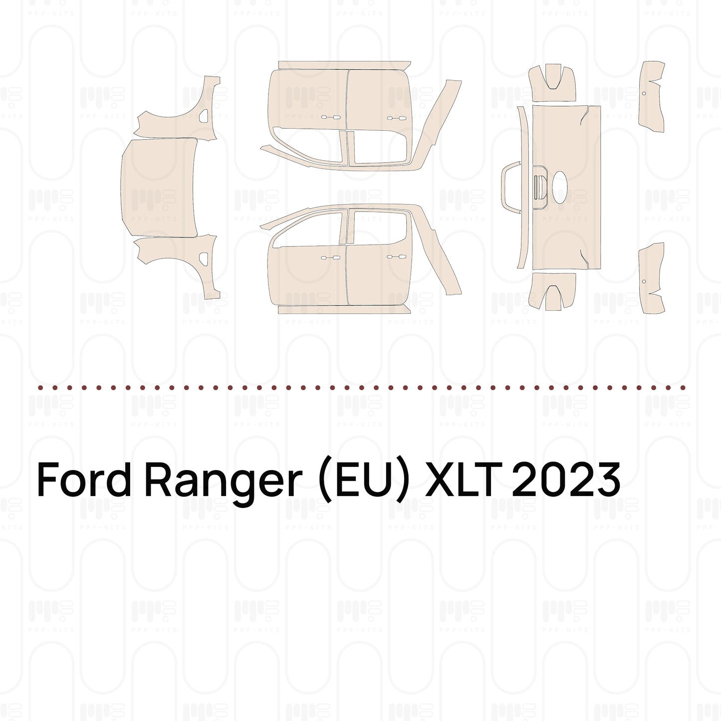 Pre-Cut PPF Ford Ranger (EU) XLT 2023