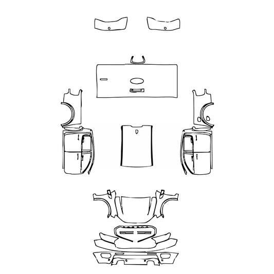 Pre-Cut PPF Ford Ranger (US) XLT SUPERCREW 2023 - PPF-Kits