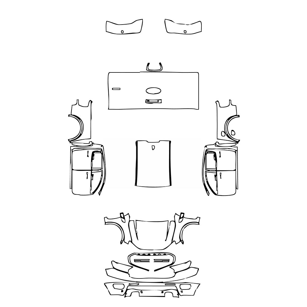 Pre-Cut PPF Ford Ranger (US) XL SUPERCREW 2019 - PPF-Kits