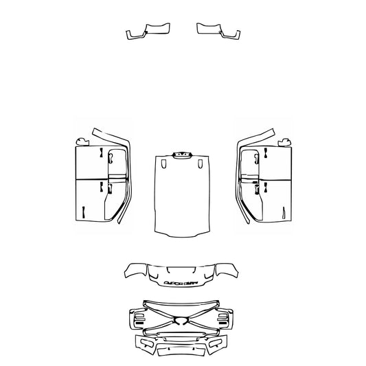Pre-Cut PPF Ford Super Duty F-350 Crew Cab Platinum 2023 - PPF-Kits