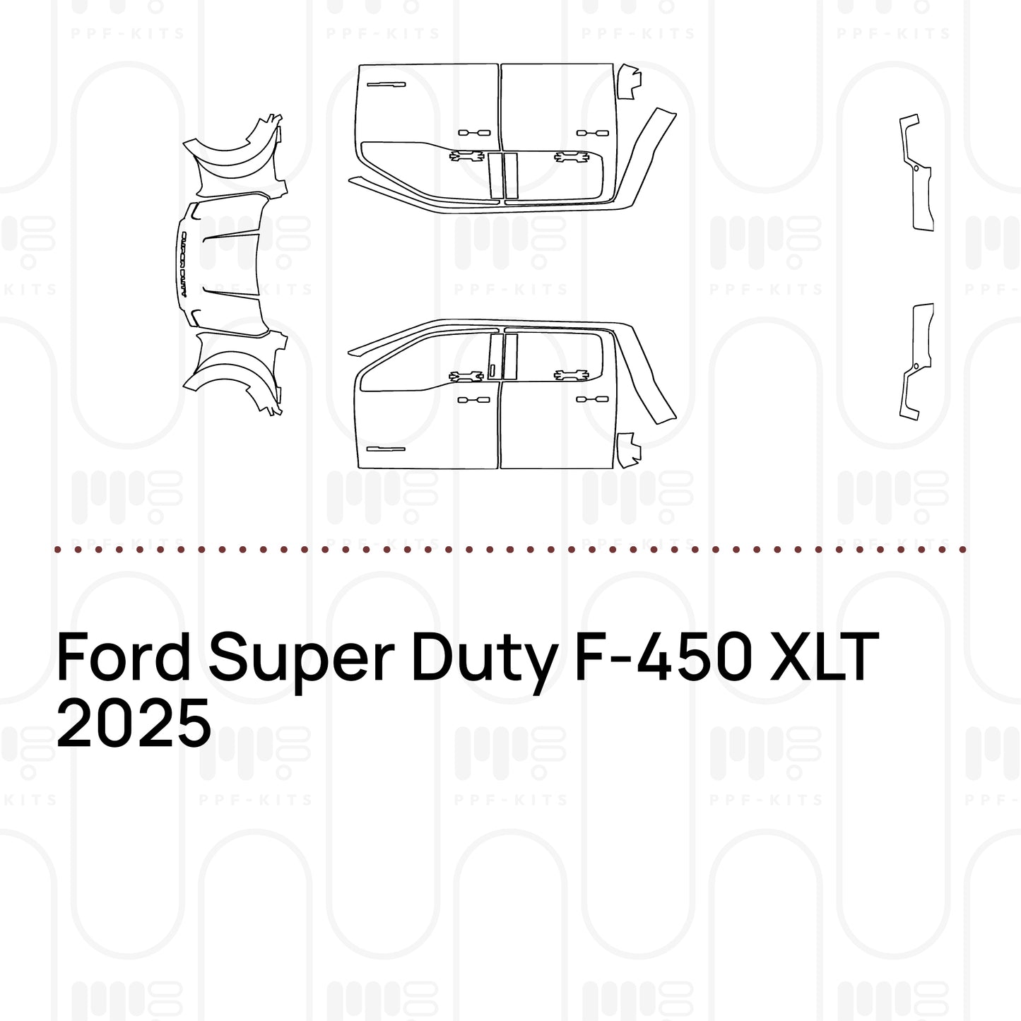 Pre-Cut PPF Ford Super Duty F-450 XLT 2025