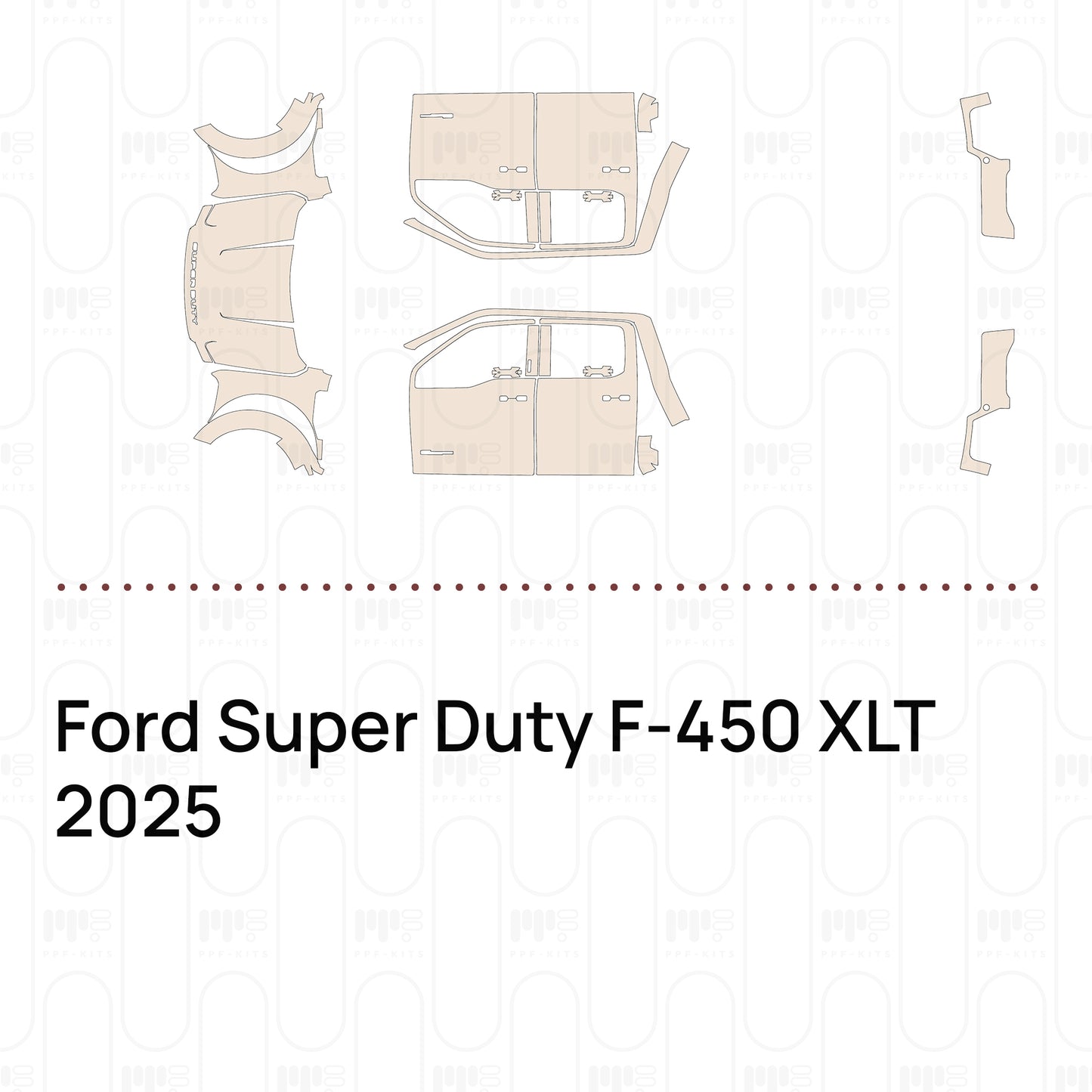 Pre-Cut PPF Ford Super Duty F-450 XLT 2025