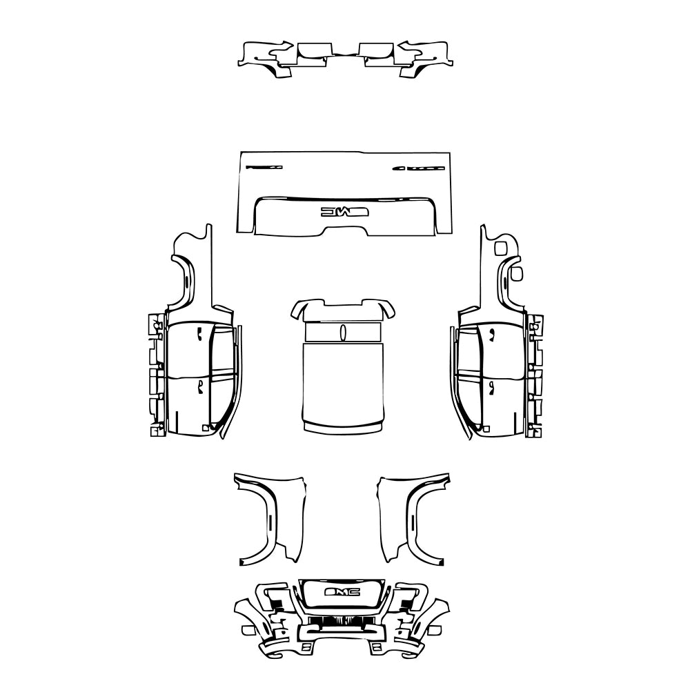 Pre-Cut PPF GMC Sieera EV Extended Range Denali 2025 - PPF-Kits