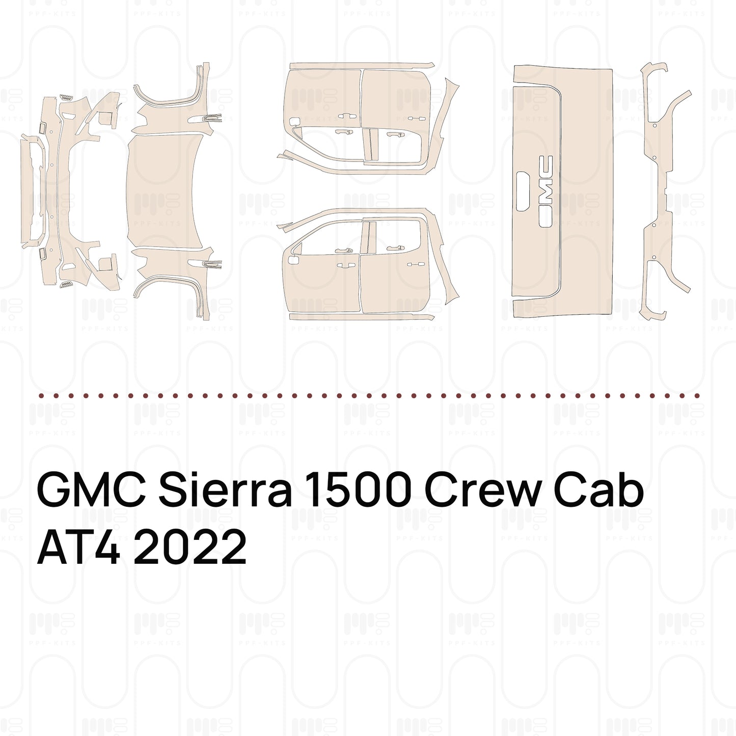 Pre-Cut PPF GMC Sierra 1500 Crew Cab AT4 2022