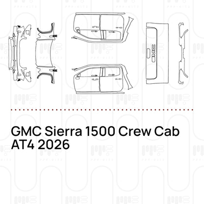 Pre-Cut PPF GMC Sierra 1500 Crew Cab AT4 2026