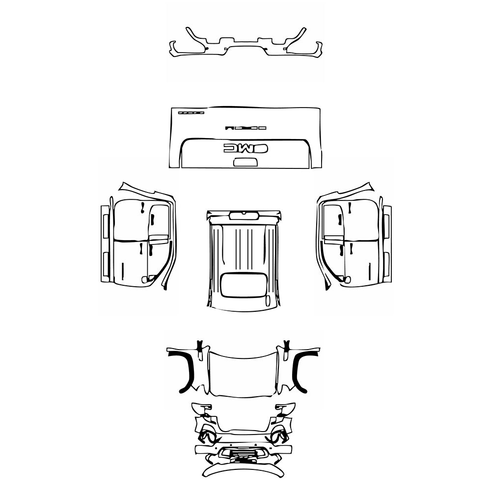Pre-Cut PPF GMC Sierra 1500 Crew Cab DENALI 2021 - PPF-Kits