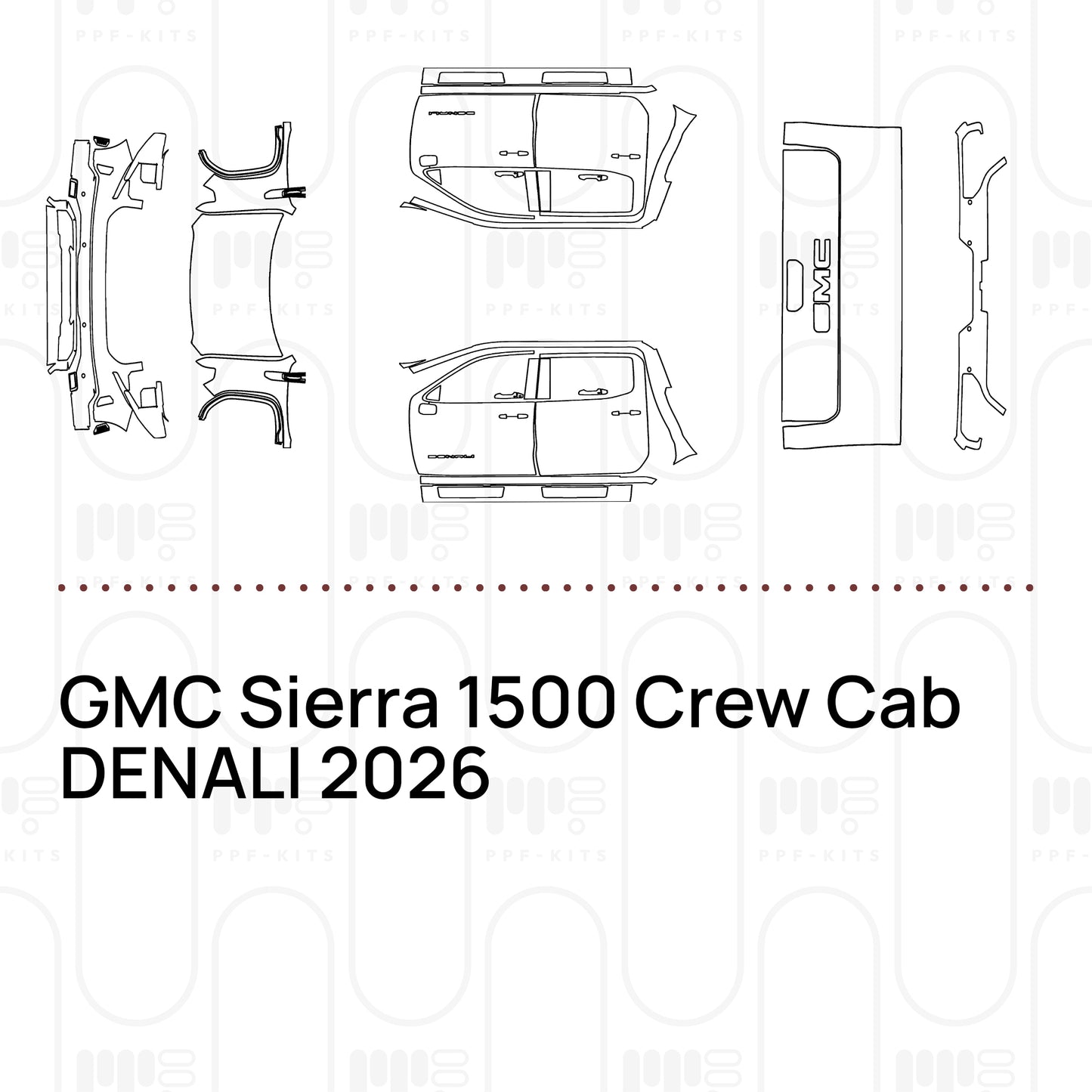 Pre-Cut PPF GMC Sierra 1500 Crew Cab DENALI 2026
