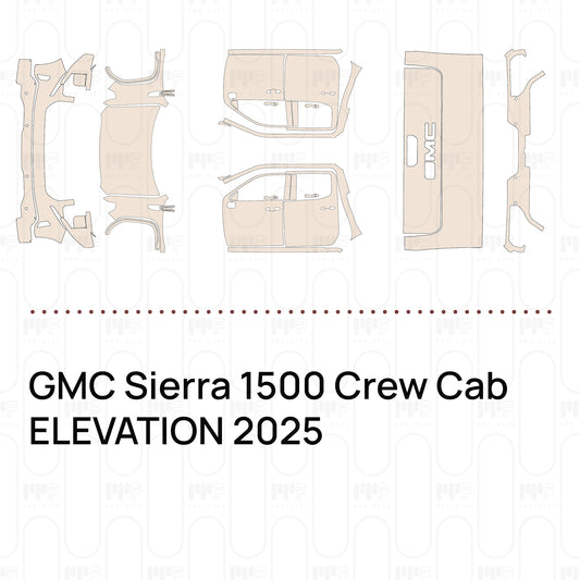 Pre-Cut PPF GMC Sierra 1500 Crew Cab ELEVATION 2025