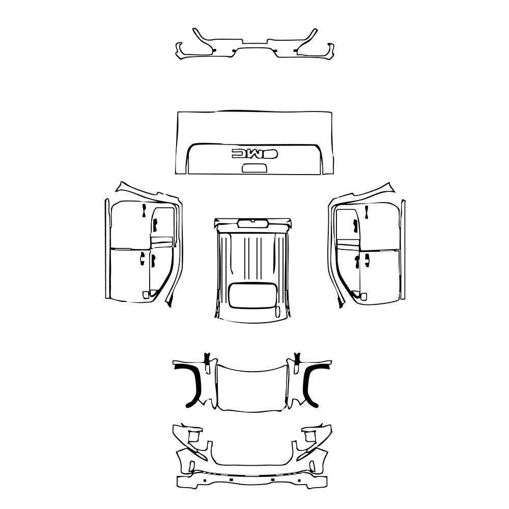 Pre-Cut PPF GMC Sierra 1500 Crew Cab Pro 2023 - PPF-Kits