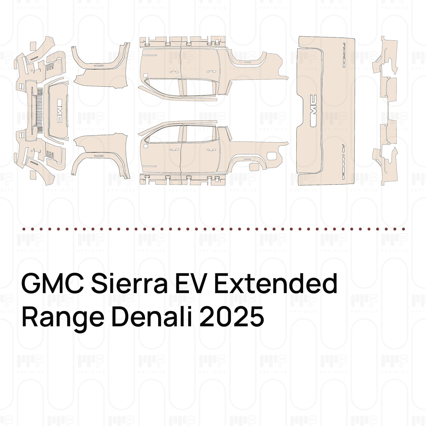 Pre-Cut PPF GMC Sierra EV Extended Range Denali 2025