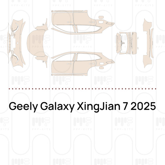 Geely Galaxy XingJian 7 2025 – Forskåret PPF-lakbeskyttelsesfilm