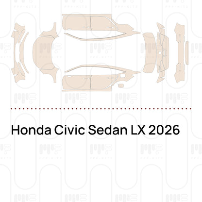 Pre-Cut PPF Honda Civic Sedan LX 2026