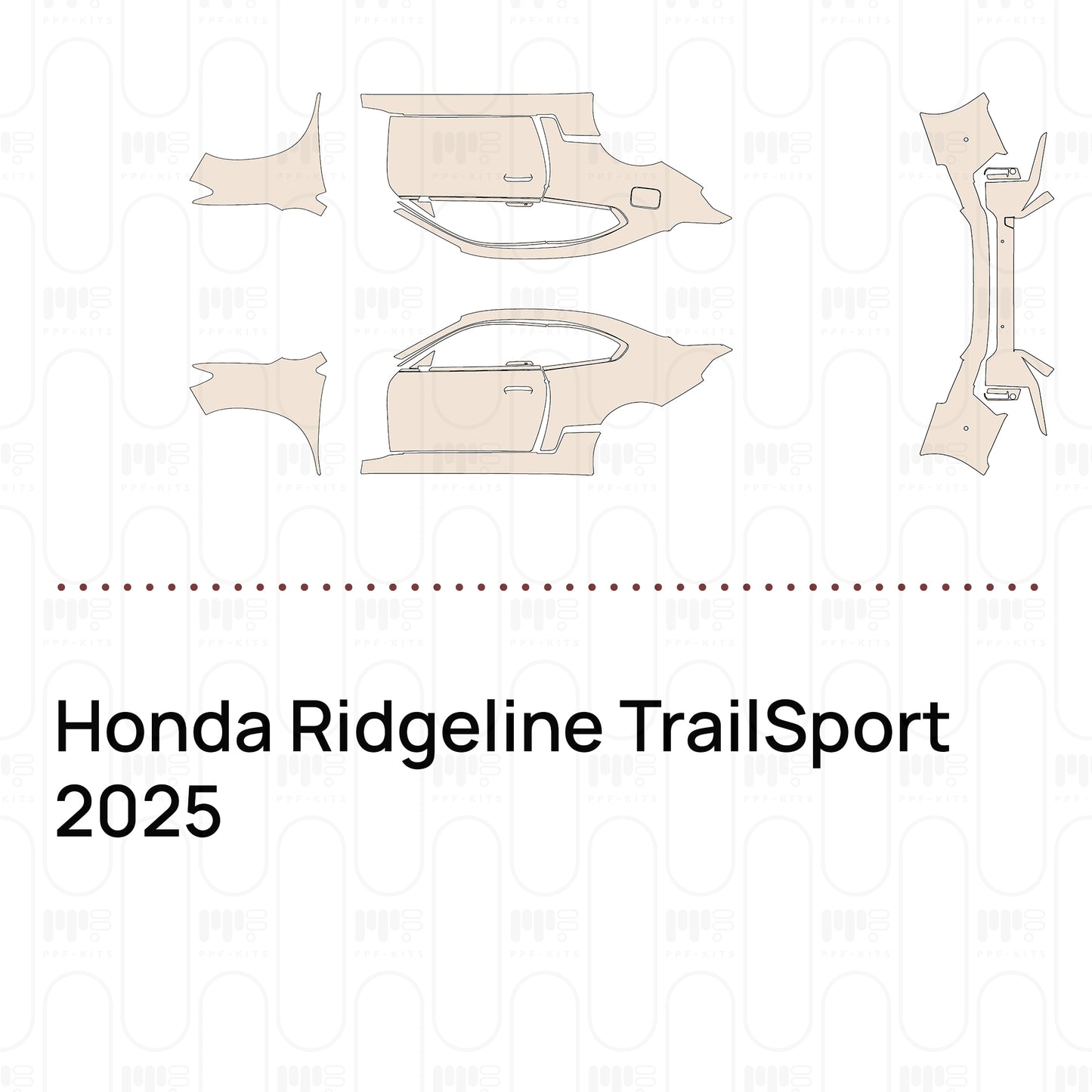 Pre-Cut PPF Honda Ridgeline TrailSport 2025