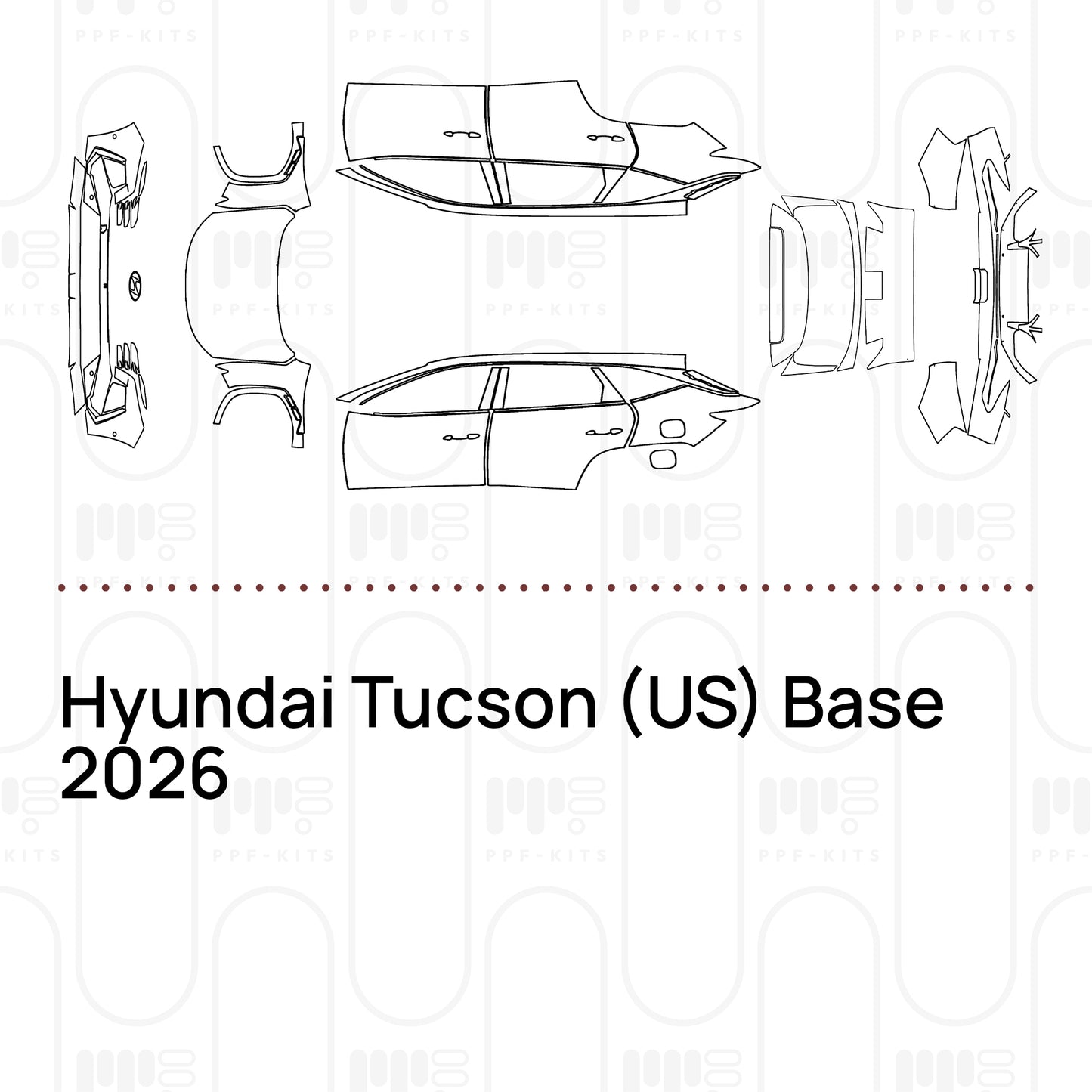 Pre-Cut PPF Hyundai Tucson (US) Base 2026