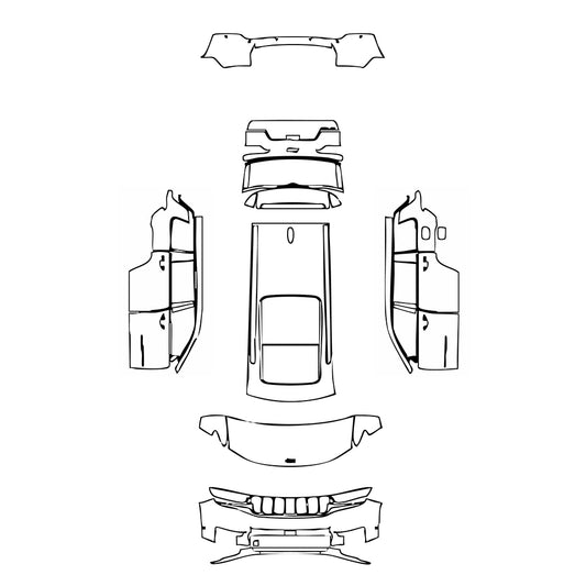 Pre-Cut PPF JEEP Grand Cherokee Grand Cherokee L (3-row) Altitude 2021 - PPF-Kits