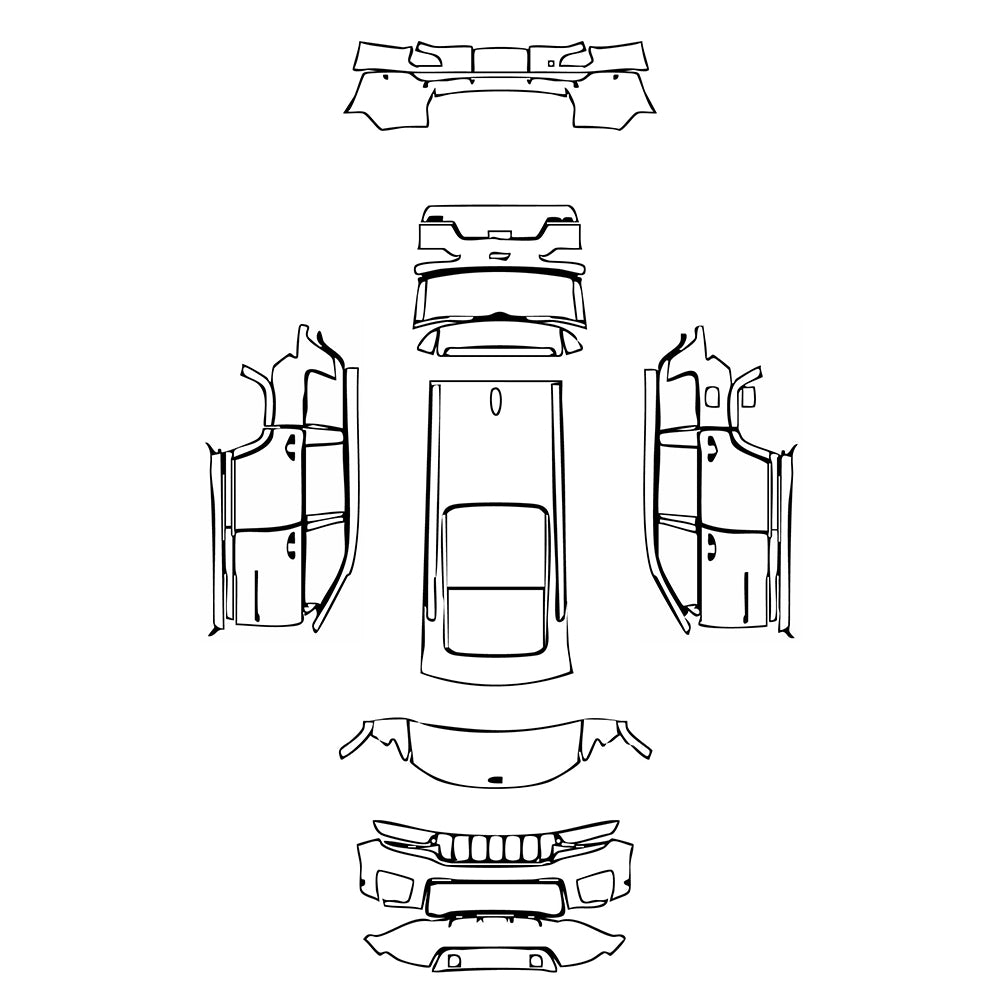 Pre-Cut PPF JEEP Grand Cherokee Grand Cherokee L (3-row) Overland 2021 - PPF-Kits