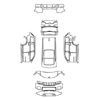 Pre-Cut PPF JEEP Grand Cherokee Grand Cherokee L (3-row) Overland 2021 - PPF-Kits