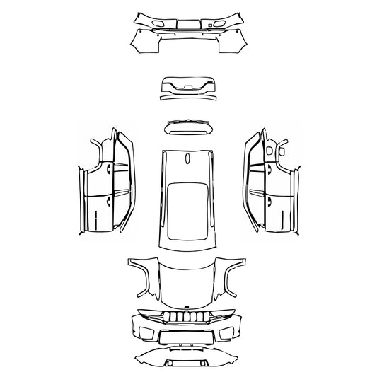Pre-Cut PPF JEEP Grand Cherokee Grand Cherokee (2-row) Overland 2025 - PPF-Kits