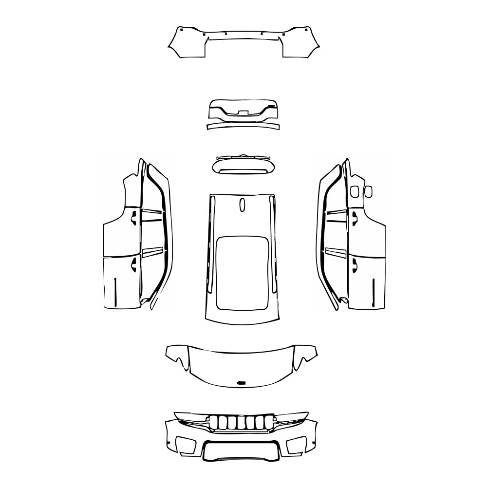 Pre-Cut PPF JEEP Grand Cherokee Grand Cherokee (2-row) Trailhawk 2023 - PPF-Kits