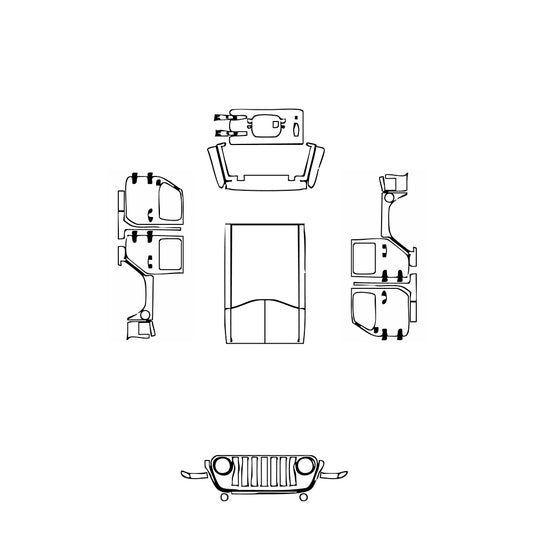 Pre-Cut PPF JEEP Wrangler 4 Door Rubicon 392 2020 - PPF-Kits