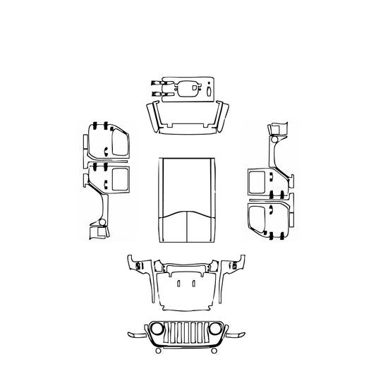 Pre-Cut PPF JEEP Wrangler 4 Door Sahara 2020 - PPF-Kits