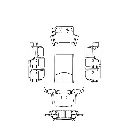 Pre-Cut PPF JEEP Wrangler 4 Door Sahara Altitude 2022 - PPF-Kits
