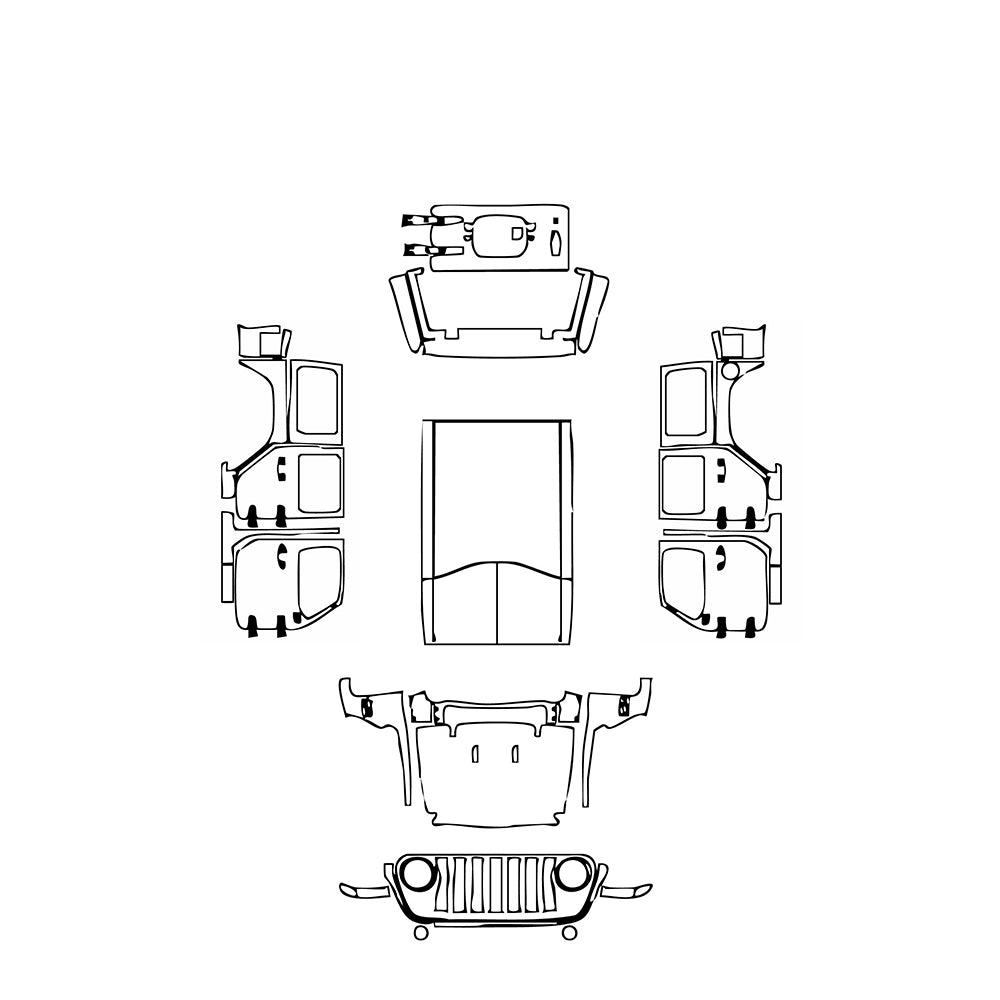 Pre-Cut PPF JEEP Wrangler 4 Door Sport Altitude 2023 - PPF-Kits