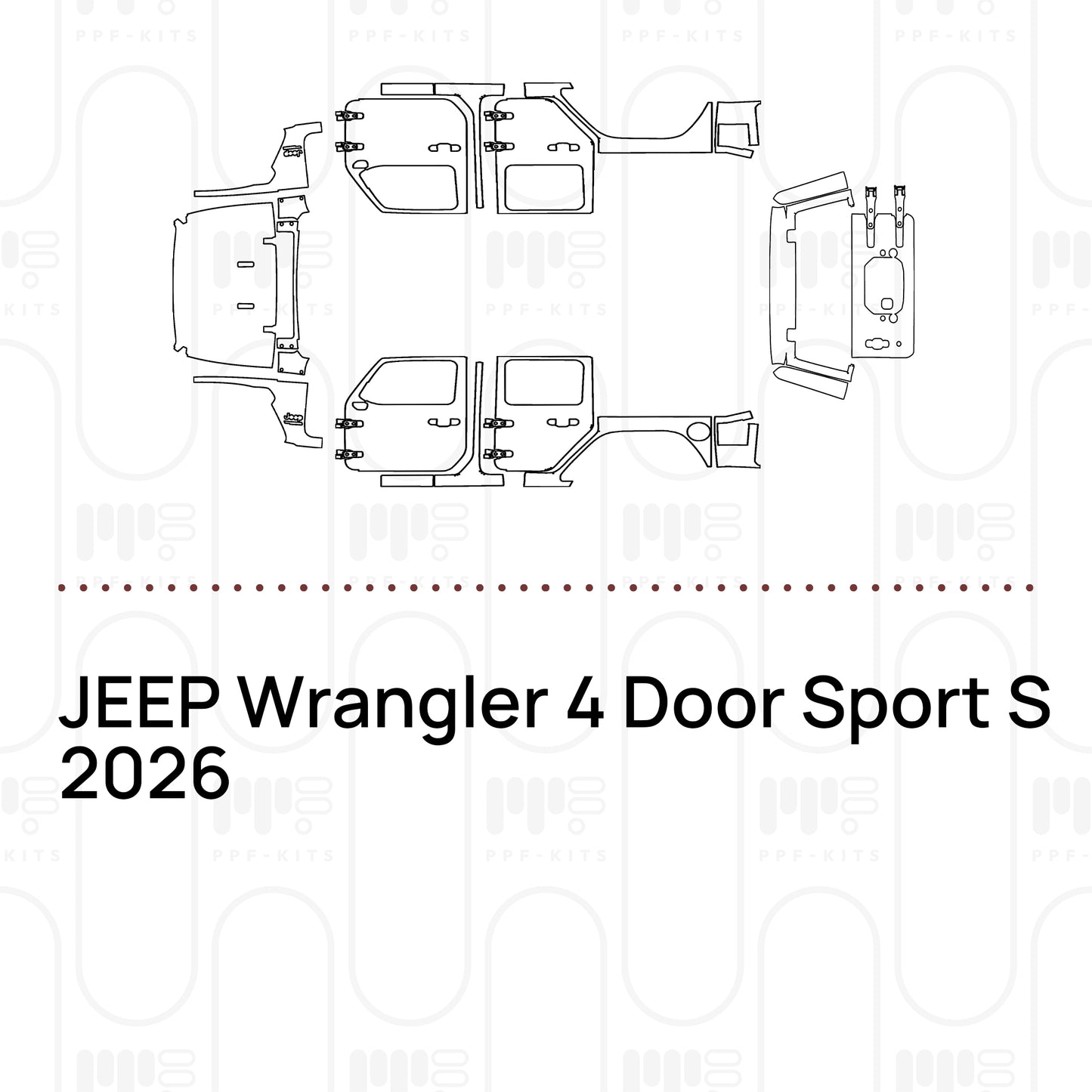 Pre-Cut PPF JEEP Wrangler 4 Door Sport S 2026