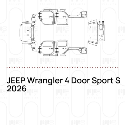 Pre-Cut PPF JEEP Wrangler 4 Door Sport S 2026