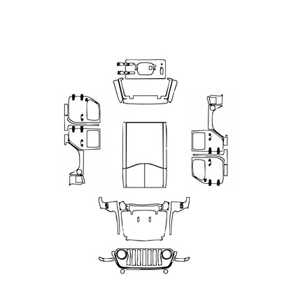 Pre-Cut PPF JEEP Wrangler 4 Door Willys 2022 - PPF-Kits