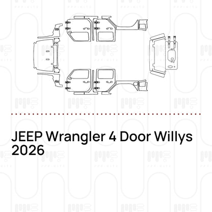 Pre-Cut PPF JEEP Wrangler 4 Door Willys 2026