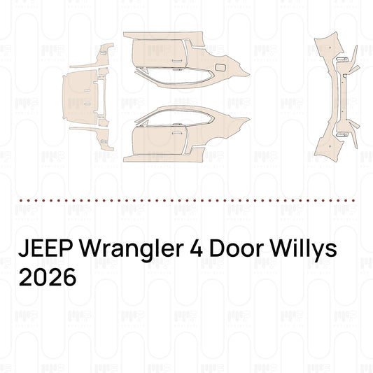 Pre-Cut PPF JEEP Wrangler 4 Door Willys 2026