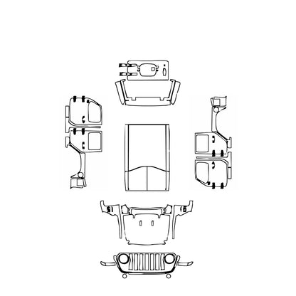 Pre-Cut PPF JEEP Wrangler 4xe Sahara 4xe 2023 - PPF-Kits