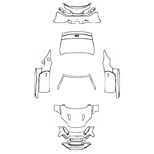 Pre-Cut PPF Jaguar F-Type R Convertible 2020 - PPF-Kits