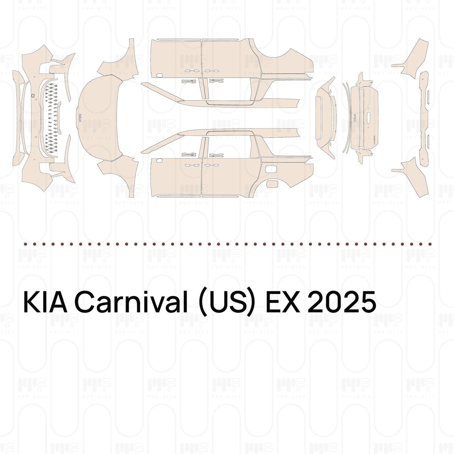 Pre-Cut PPF KIA Carnival (US) EX 2025
