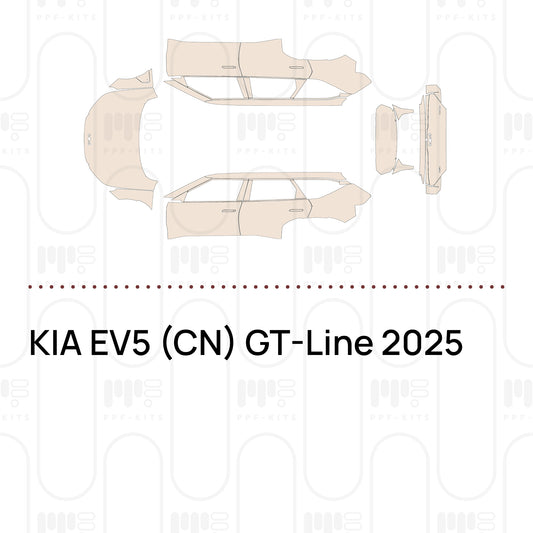 KIA EV5 (CN) GT-Line 2025 – Forskåret PPF-lakbeskyttelsesfilm