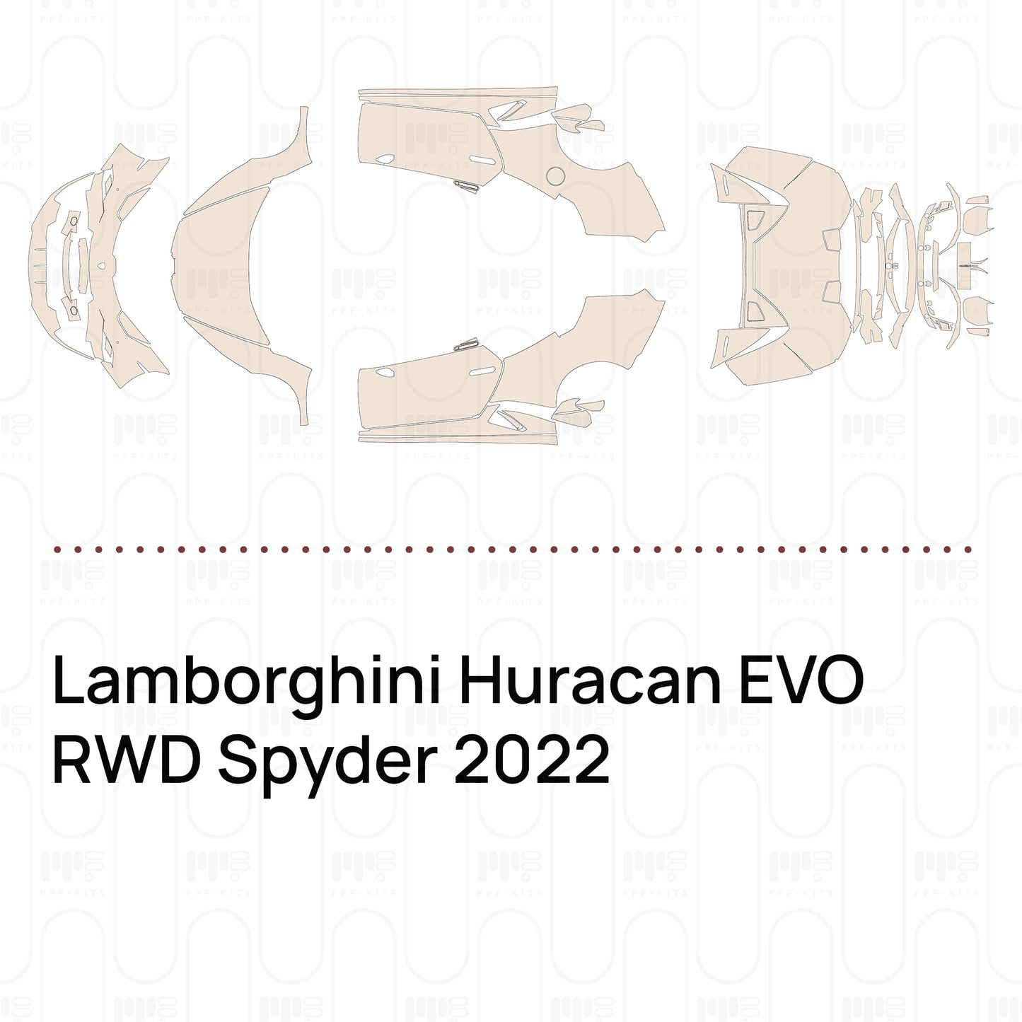Pre-Cut PPF Lamborghini Huracan EVO RWD Spyder 2022